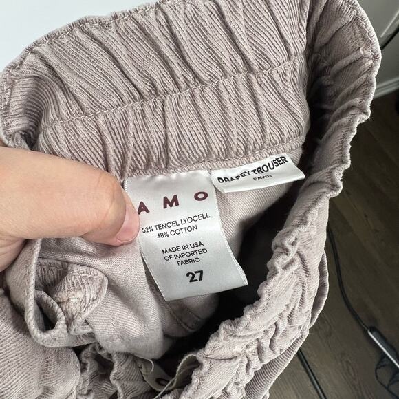 Amo High Rise Drapey Trouser Pants in Fawn - Picture 7 of 7